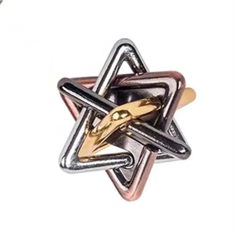 IQ Brain Teaser Metal Puzzle Mind Triangle Intellectual Intelligence Game Toy For Kids  Adults Brai 1
