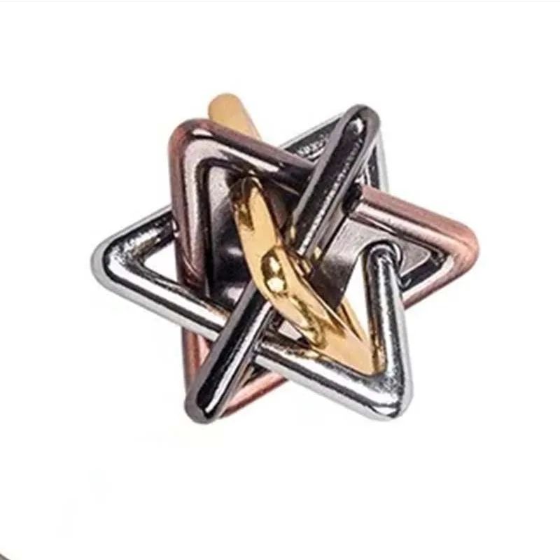IQ Brain Teaser Metal Puzzle Mind Triangle Intellectual Intelligence Game Toy For Kids  Adults Brai 2