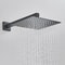 Rain Waterfall Black Concealed Shower Faucet Set With Tub Spout Embedded Bathroom Shower System Wal