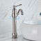 Modern Nickel Brushed Sink Faucet Single Handle Swivel Spout Basin Mixer Tap For Bathroom Deck Moun 3