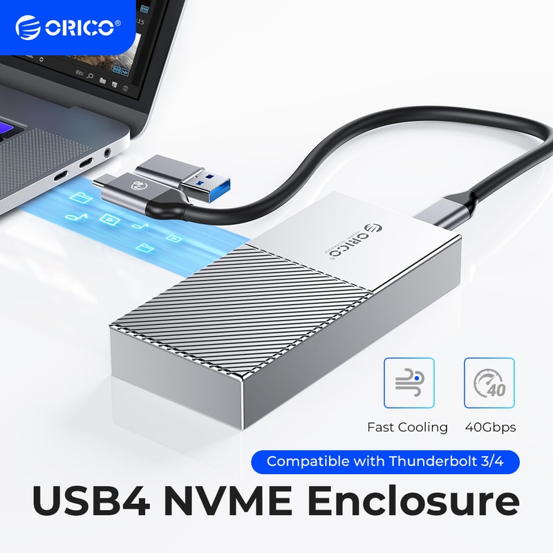 20Gbps M2 SSD Enclosure USB4 NVMe Aluminum Case Thunderbolt 34 USBC Compatible For UltraFast Data 1