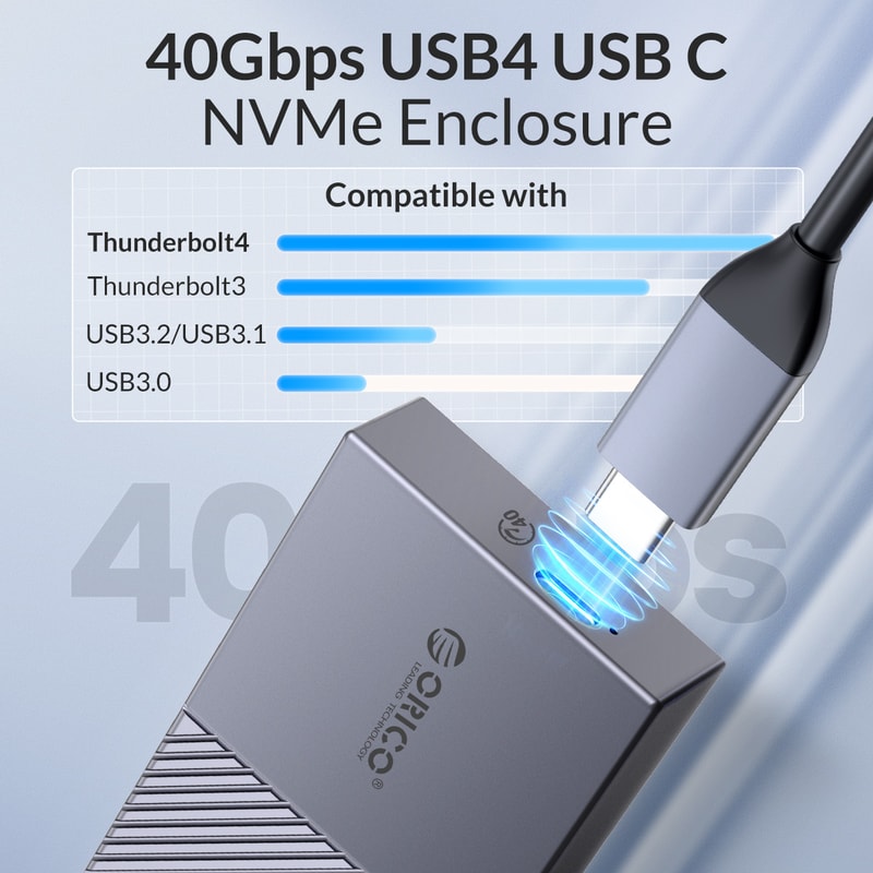 20Gbps M2 SSD Enclosure USB4 NVMe Aluminum Case Thunderbolt 34 USBC Compatible For UltraFast Data 2