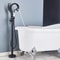 Luxury Quyanre Floor Standing Gold Swan Bathtub Faucet Modern Black Chrome Shower Mixer Tap For Bat 3