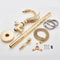 Luxury Quyanre Floor Standing Gold Swan Bathtub Faucet Modern Black Chrome Shower Mixer Tap For Bat 5