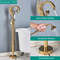 Luxury Quyanre Floor Standing Gold Swan Bathtub Faucet Modern Black Chrome Shower Mixer Tap For Bat 6