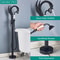 Luxury Quyanre Floor Standing Gold Swan Bathtub Faucet Modern Black Chrome Shower Mixer Tap For Bat 7