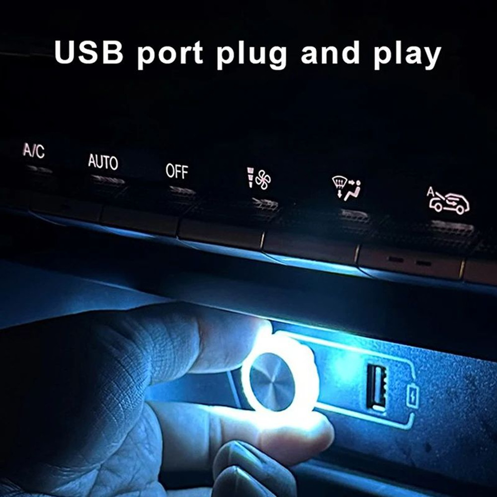 Portable Car USB Ambient Light Mini LED Decorative Atmosphere Lamp For Auto Interior  Computer Play 4