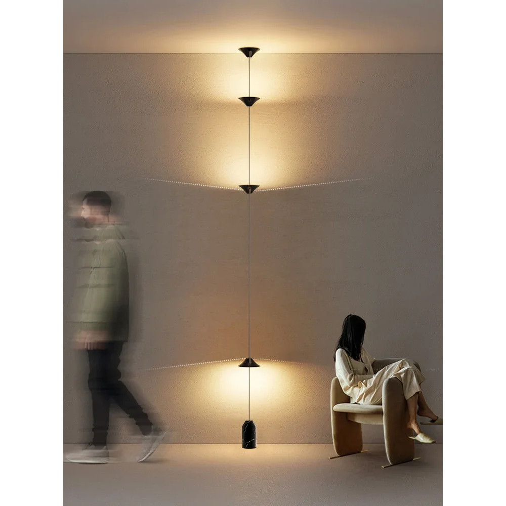 Modern Cone Design Floor Lamp Art Decorative Iron Hanging Cable Lamp For Living Room Hallway  Bedro 0