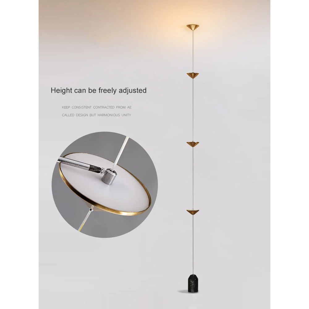 Modern Cone Design Floor Lamp Art Decorative Iron Hanging Cable Lamp For Living Room Hallway  Bedro 2