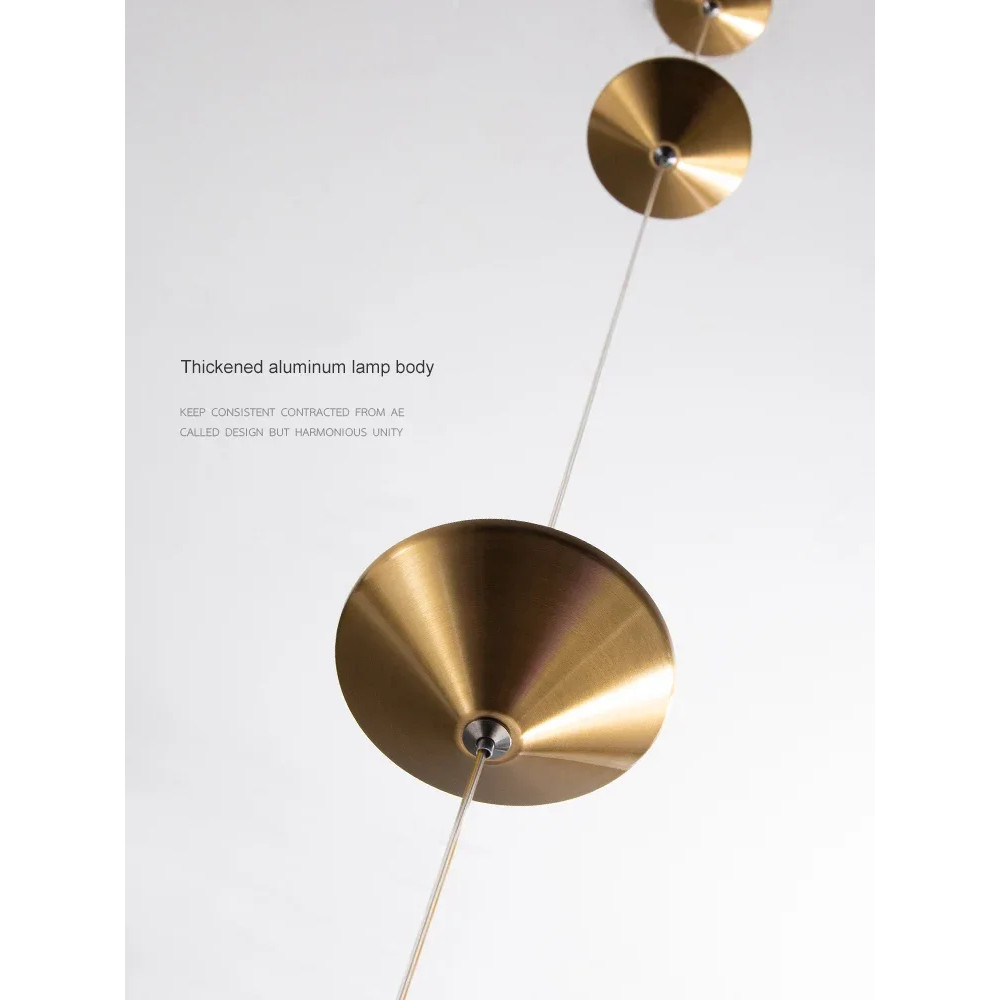 Modern Cone Design Floor Lamp Art Decorative Iron Hanging Cable Lamp For Living Room Hallway  Bedro 3