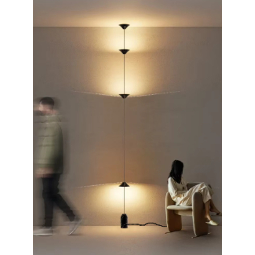 Modern Cone Design Floor Lamp Art Decorative Iron Hanging Cable Lamp For Living Room Hallway  Bedro 5