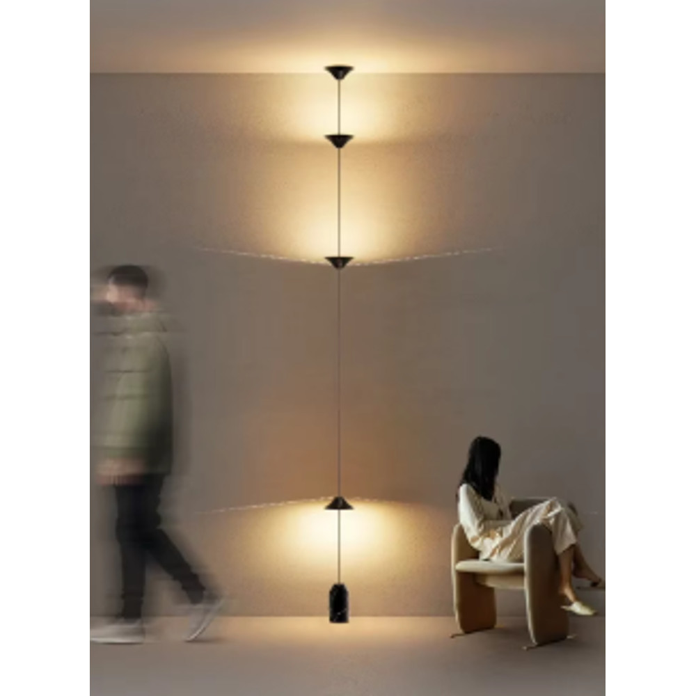 Modern Cone Design Floor Lamp Art Decorative Iron Hanging Cable Lamp For Living Room Hallway  Bedro 6