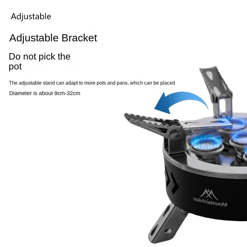 Portable Camping Gas Stove Tourist Burner Cookware For Outdoor Cooking Picnic BBQ Hiking Adventure 4