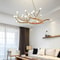 Glass Bubble LED Pendant Chandelier Retro Resin Iron Tree Branch Hanging Light For Living Room Deco 1