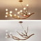 Glass Bubble LED Pendant Chandelier Retro Resin Iron Tree Branch Hanging Light For Living Room Deco 3