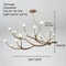 Glass Bubble LED Pendant Chandelier Retro Resin Iron Tree Branch Hanging Light For Living Room Deco 8
