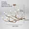 Glass Bubble LED Pendant Chandelier Retro Resin Iron Tree Branch Hanging Light For Living Room Deco 9