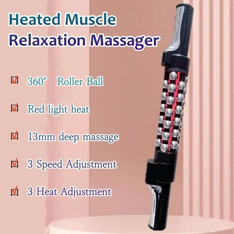 Rotating Roll Massager With Red Light Heat Lymphatic Drainage Massage Device For Full Body Slimming 1