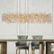 Modern Rectangle Crystal Chandelier Large Gold Branch Hanging Pendant Light For Dining Room Living 0