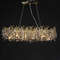 Modern Rectangle Crystal Chandelier Large Gold Branch Hanging Pendant Light For Dining Room Living 3