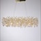 Modern Rectangle Crystal Chandelier Large Gold Branch Hanging Pendant Light For Dining Room Living 4