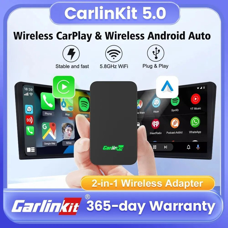 CarlinKit Wireless CarPlay Android Auto Adapter Wireless Car Adapter For Mazda Toyota Peugeot Volvo 0