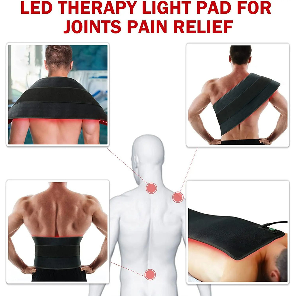 Wearable Red Infrared Therapy Belt With LED Heating Pad Pain Relief For Shoulder Muscle Joints Fac 5