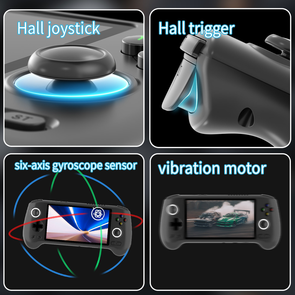 Retro Handheld Game Console ANBERNIC RG556 W 548 AMOLED Unisoc T820 Android 13 5500mAh Battery 5