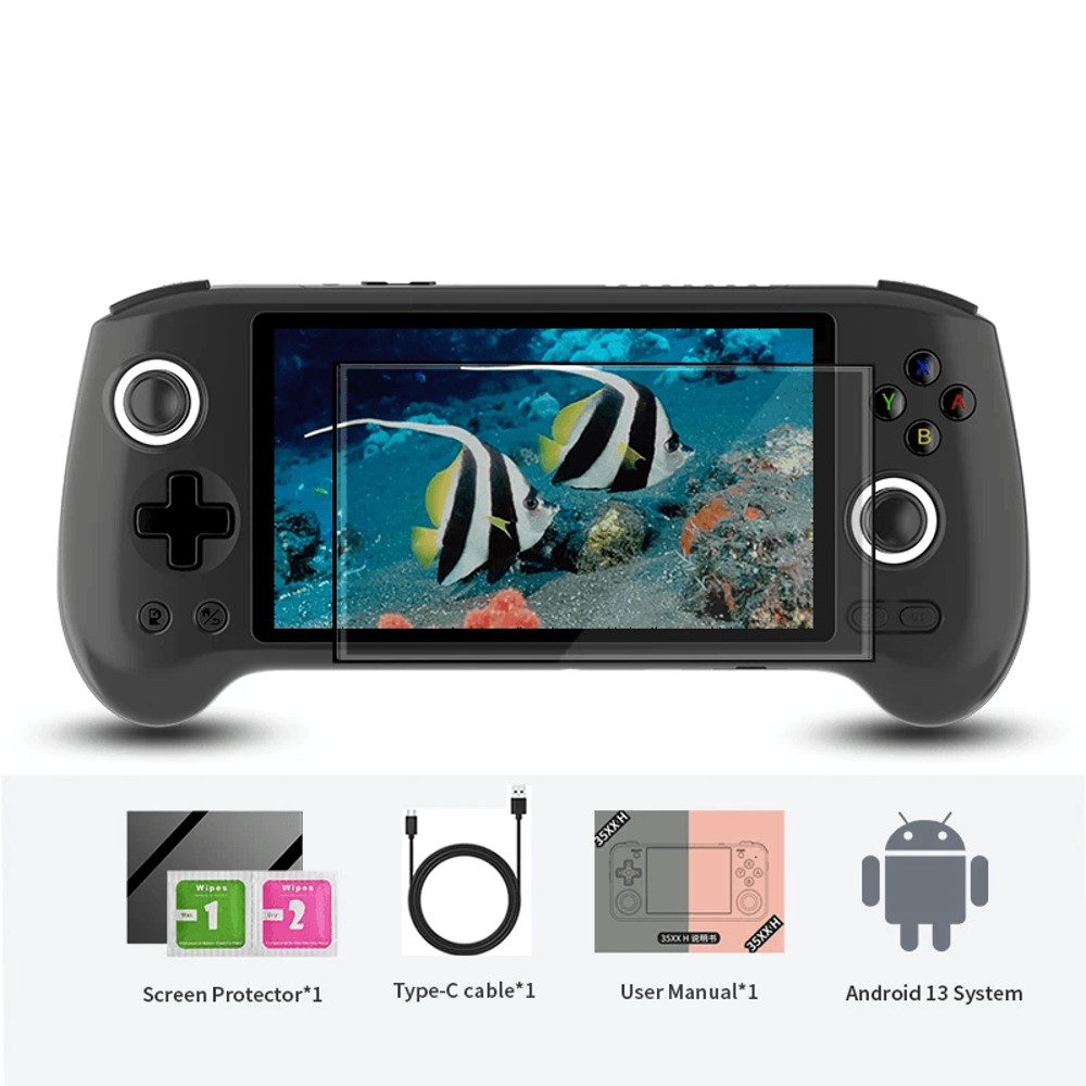 Retro Handheld Game Console ANBERNIC RG556 W 548 AMOLED Unisoc T820 Android 13 5500mAh Battery 6