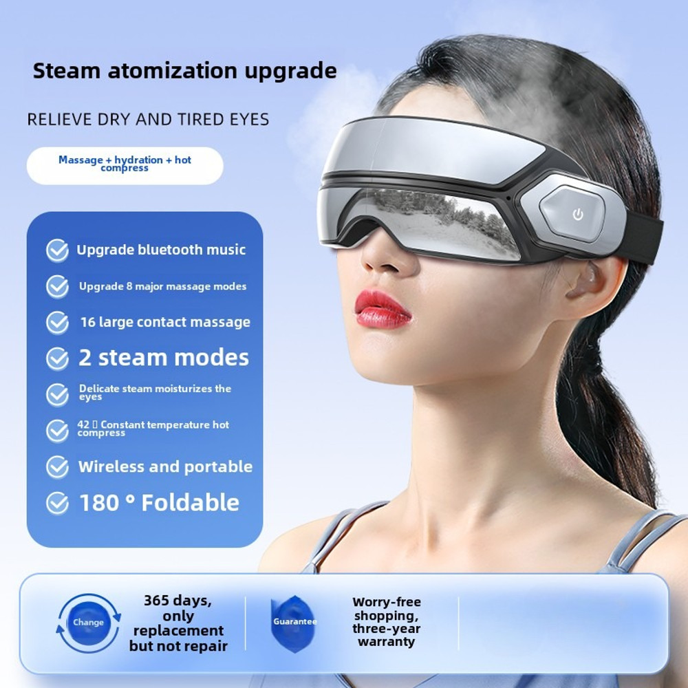 Foldable Eye Massage Instrument Atomized Steam Bone Conduction Air Pressure Vibrator For Deep Reli 6
