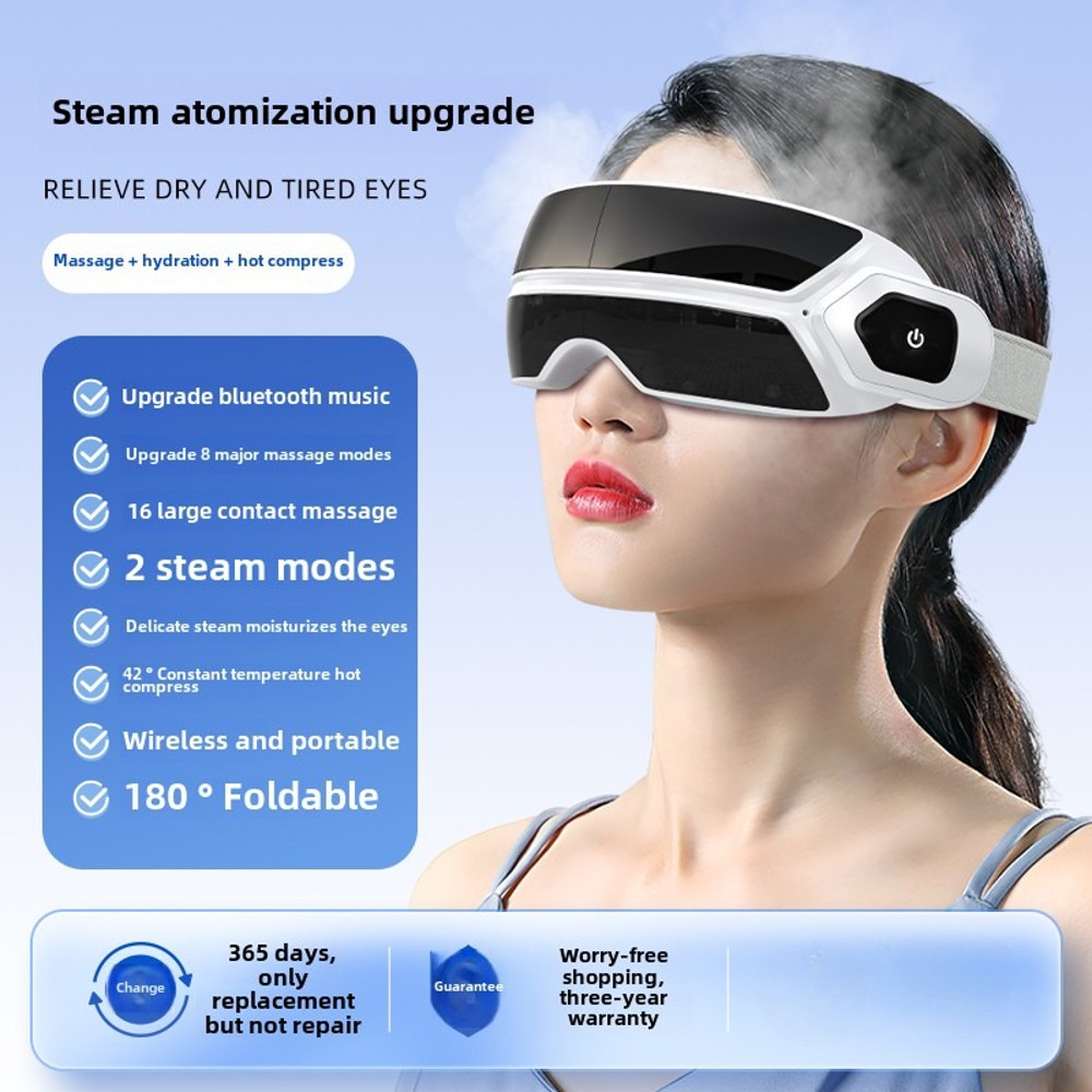 Foldable Eye Massage Instrument Atomized Steam Bone Conduction Air Pressure Vibrator For Deep Reli 7