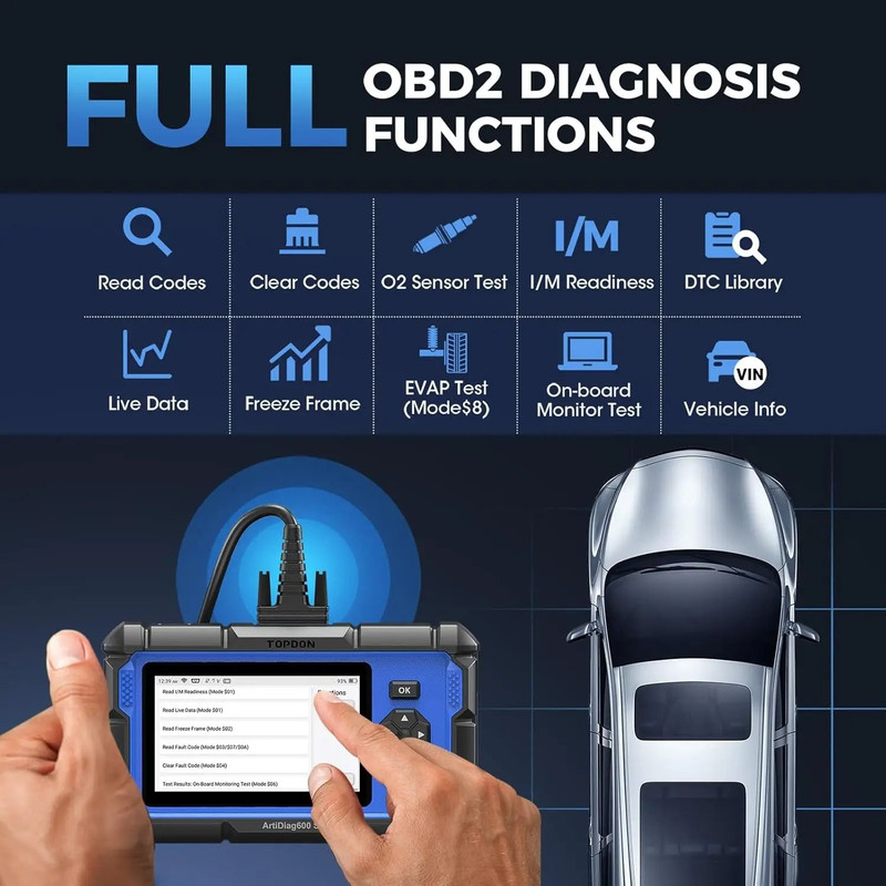 Automotive OBD2 Scanner Code Reader ABS Airbag Oil Reset Diagnostic Tool For All Car Systems 5