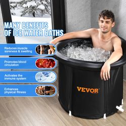 inflatable ice bath tub for athletes, portable plunge tub, cold water therapy outdoor ice barrel pool muscle recovery