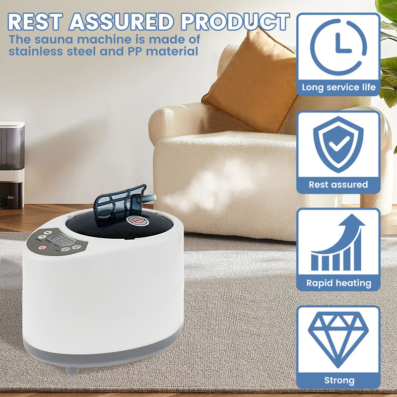 Professional 3L Sauna Steamer, High-Capacity Steam Generator for Home Spa, Bath Tub & Relaxation