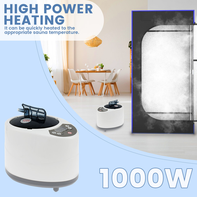 Professional 3L Sauna Steamer, High-Capacity Steam Generator for Home Spa, Bath Tub & Relaxation
