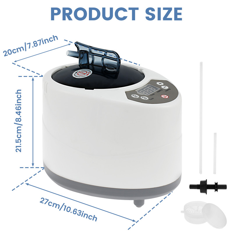 Professional 3L Sauna Steamer, High-Capacity Steam Generator for Home Spa, Bath Tub & Relaxation