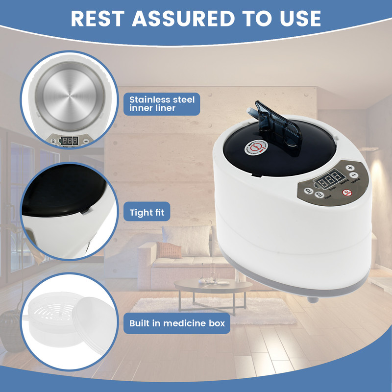Professional 3L Sauna Steamer, High-Capacity Steam Generator for Home Spa, Bath Tub & Relaxation