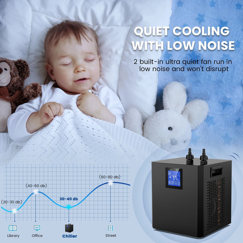 Aquarium Chiller Hydroponic Water Cooler Fish Tank Cooling System For Axolotl Reef Shrimp Coral Fre 4