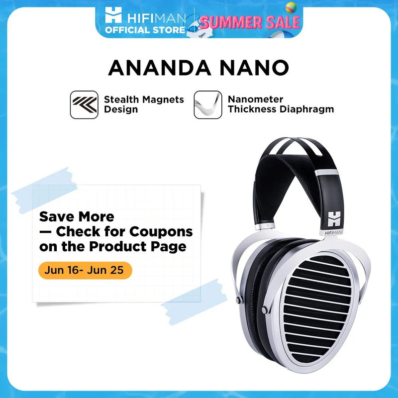 Open Back Planar Magnetic Hi Fi Headphones Nanometer Thickness Diaphragm 0