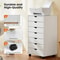 Drawer Chest Dresser With Wheels Mobile Storage Cabinet Wooden Nightstand Office Organizer For Liv 2