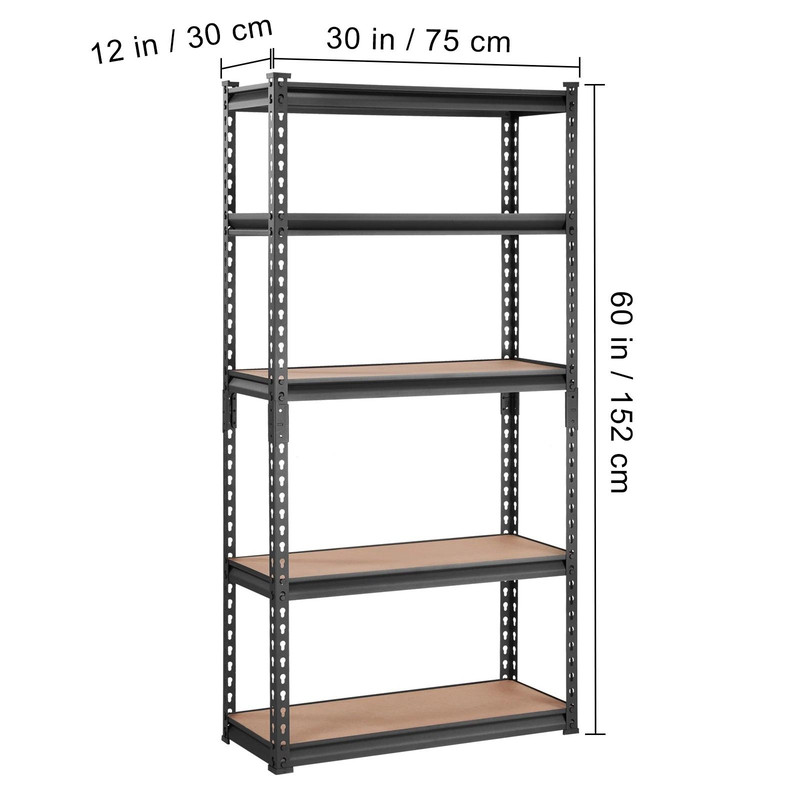 Industrial 5Tier Storage Rack Adjustable Garage Shelving Unit 2000 Lbs Weight Capacity 7