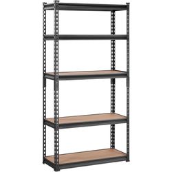 industrial 5-tier storage rack, adjustable garage shelving unit, 2000 lbs weight capacity