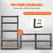 Industrial 5Tier Storage Rack Adjustable Garage Shelving Unit 2000 Lbs Weight Capacity 6