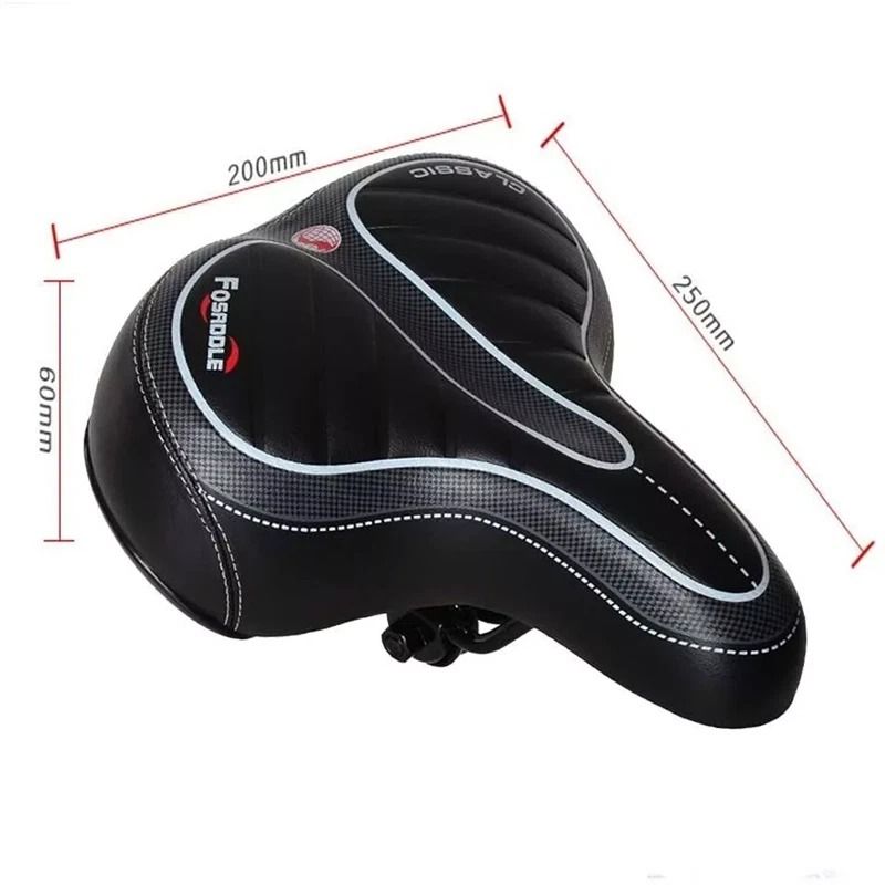 Wide Comfort Bike Seat Extra Cushioned Gel Saddle For EBike Bicycle Big Bum Support 7
