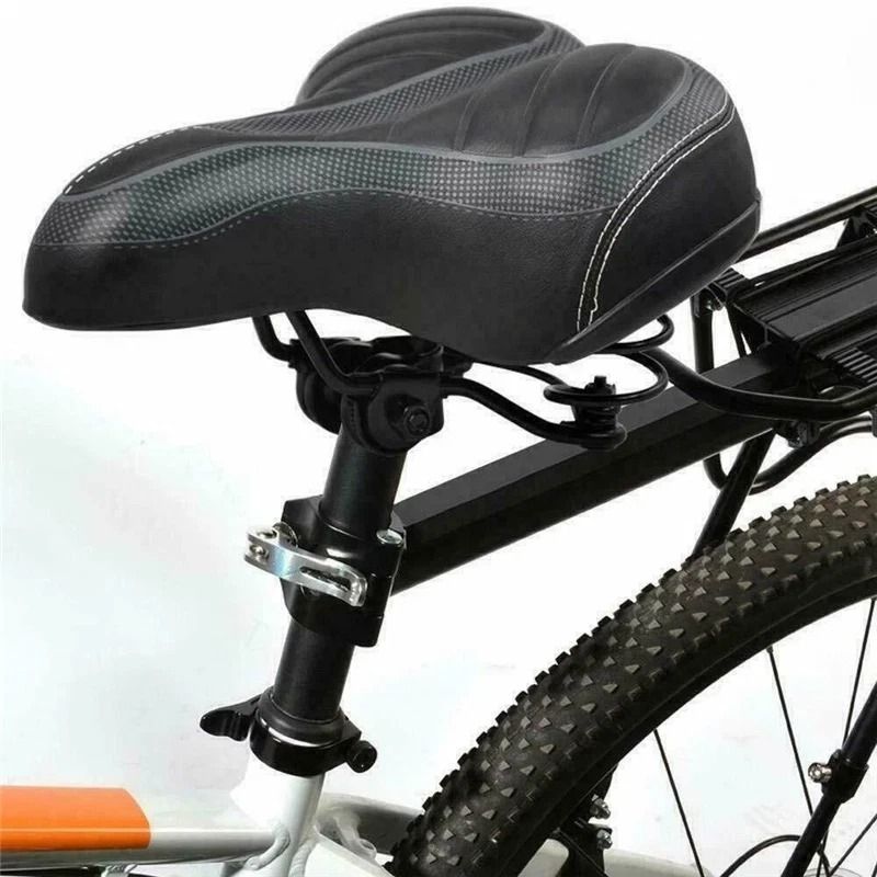 Wide Comfort Bike Seat Extra Cushioned Gel Saddle For EBike Bicycle Big Bum Support 1