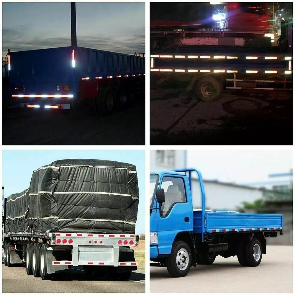 DOTC2 Approved Reflective Tape Red White Conspicuity Tape 2x150 Roll For Trailers Trucks 6