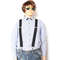 Mens Heavy Duty Work Suspenders Pery Belt Hook YBack Elastic Adjustable Black Suspenders 2
