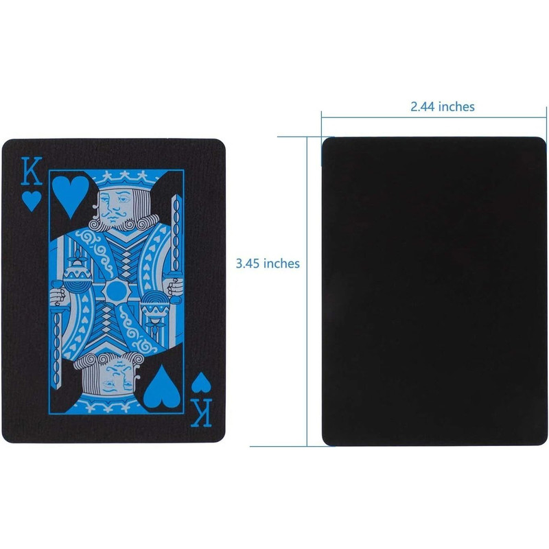Premium Black PVC Poker Cards Waterproof Plastic Magic Playing Cards For Table Games Gifts 1