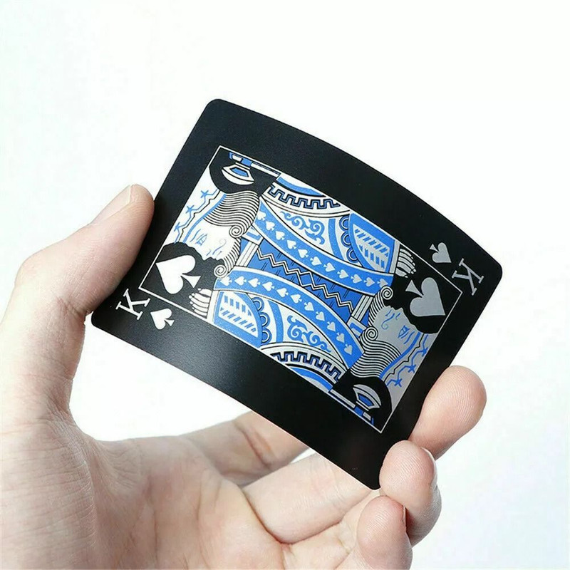 Premium Black PVC Poker Cards Waterproof Plastic Magic Playing Cards For Table Games Gifts 5