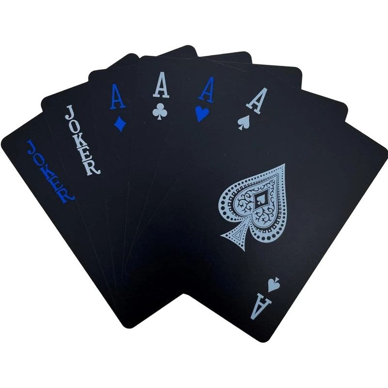 Premium Black PVC Poker Cards Waterproof Plastic Magic Playing Cards For Table Games Gifts 9